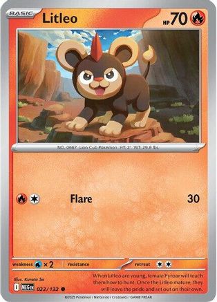Litleo (023/132) [ME01 Mega Evolution] Reverse Holofoil - Common