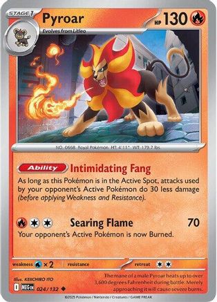 Pyroar (024) [ME01 Mega Evolution] Reverse Holofoil - Uncommon