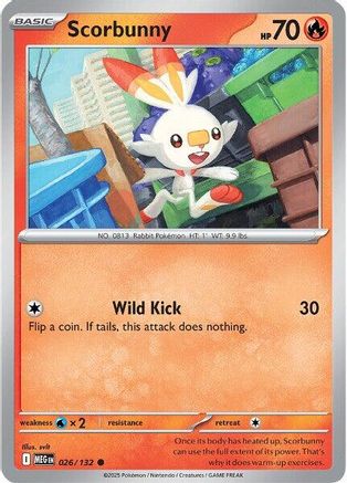 Scorbunny (026) [ME01 Mega Evolution] Reverse Holofoil - Common