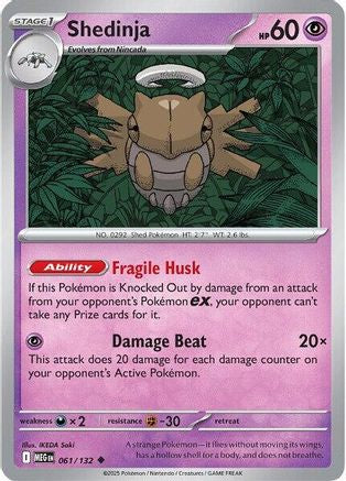 Shedinja (061/132) [ME01 Mega Evolution] Reverse Holofoil - Uncommon