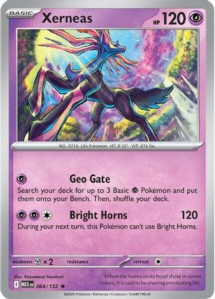 Xerneas (064) [ME01 Mega Evolution] Reverse Holofoil - Rare