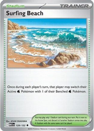 Surfing Beach (129) [ME01 Mega Evolution] Reverse Holofoil - Uncommon