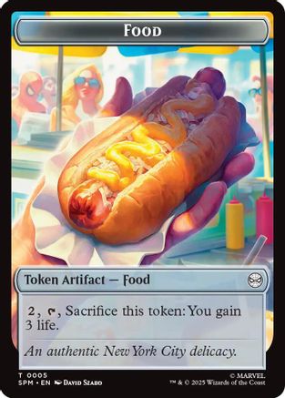 Food // Robot Double-Sided Token (SPM-5 // 6) [Marvel's Spider-Man] Foil