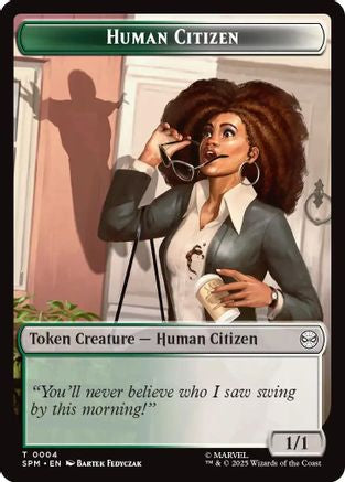 Human Citizen // Treasure Double-Sided Token (SPM-4 // 7) [Marvel's Spider-Man]