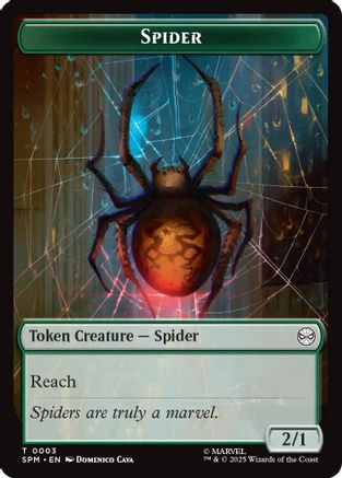 Spider // Food Double-Sided Token (SPM-3 // 5) [Marvel's Spider-Man] Foil