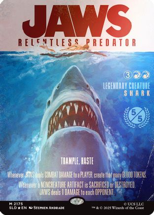 Jaws, Relentless Predator (Rainbow Foil) (SLD-2175) [Secret Lair Drop Series] Foil