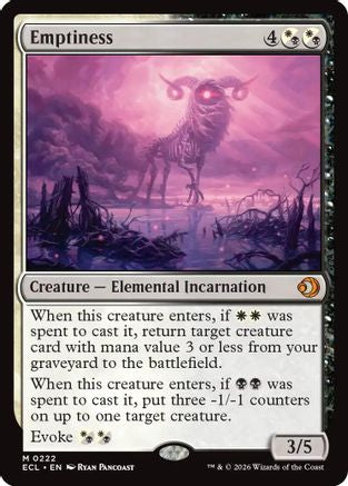 Emptiness (ECL-222) [Lorwyn Eclipsed]
