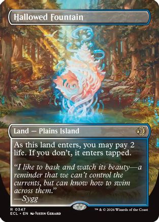 Hallowed Fountain (Borderless) (ECL-347) [Lorwyn Eclipsed] Foil