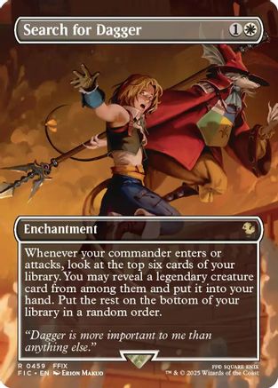 Search for Dagger (Borderless) (FIC-459) [Commander: FINAL FANTASY] Foil