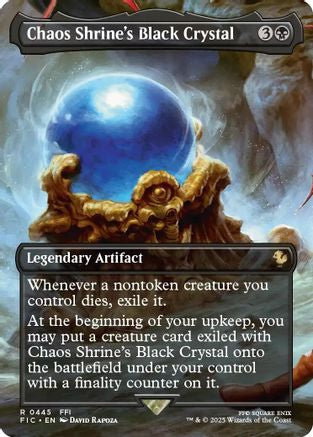 Chaos Shrine's Black Crystal (Borderless) (FIC-445) [Commander: FINAL FANTASY] Foil