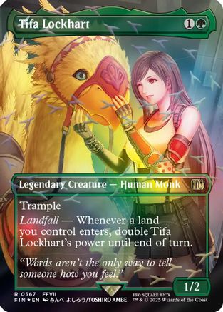 Tifa Lockhart (Borderless) (Chocobo Track Foil) (FIN-567) [FINAL FANTASY] Foil