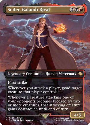 Seifer, Balamb Rival (Borderless) (FIC-451) [Commander: FINAL FANTASY]