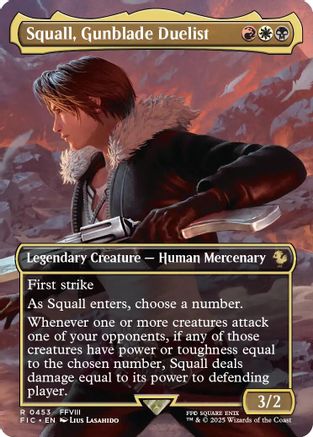 Squall, Gunblade Duelist (Borderless) (FIC-453) [Commander: FINAL FANTASY]