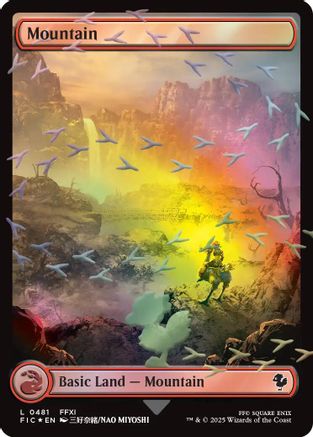 Mountain (Chocobo Track Foil) (FIC-481) [Commander: FINAL FANTASY] Foil