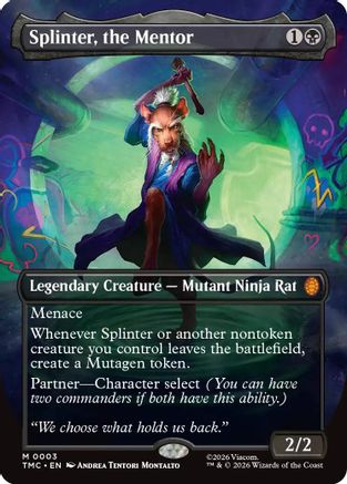 Splinter, the Mentor (TMC-003) (Borderless) [Commander: Teenage Mutant Ninja Turtles]