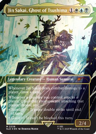 Jin Sakai, Ghost of Tsushima (Rainbow Foil) (SLD-2226) [Secret Lair Drop Series] Foil