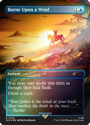Borne Upon a Wind (Rainbow Foil) (SLD-2228) [Secret Lair Drop Series] Foil