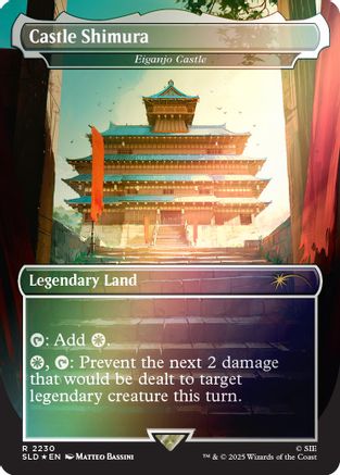 Castle Shimura - Eiganjo Castle (Rainbow Foil) (SLD-2230) [Secret Lair Drop Series] Foil