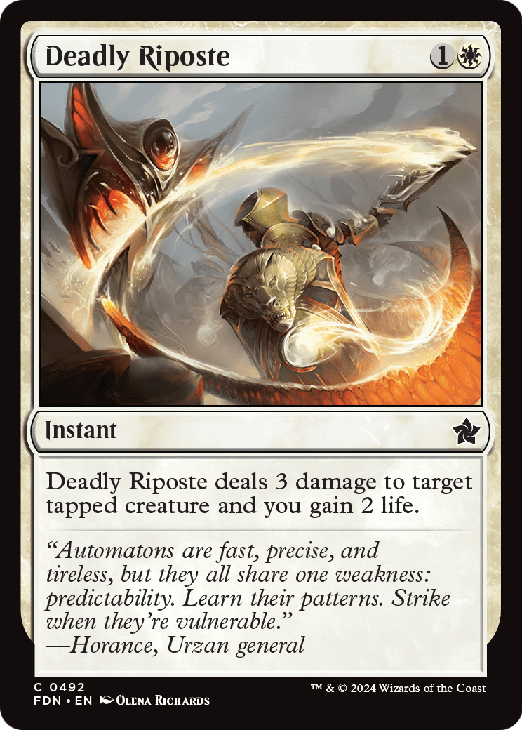 Deadly Riposte (FDN-492) [Foundations]
