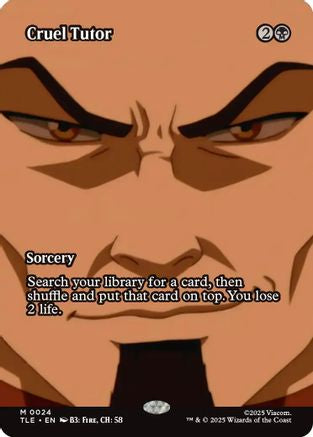 Cruel Tutor (Borderless) (TLE-024) [Avatar: The Last Airbender: Eternal-Legal]