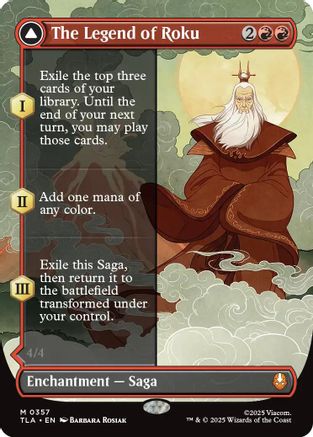 The Legend of Roku (Borderless) (TLA-357) [Avatar: The Last Airbender]