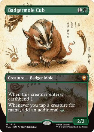Badgermole Cub (Borderless) (TLA-326) [Avatar: The Last Airbender] Foil