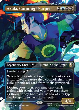 Azula, Cunning Usurper (Borderless) (TLA-303) [Avatar: The Last Airbender] Foil