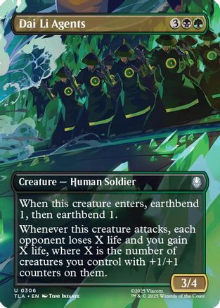 Dai Li Agents (Borderless) (TLA-306) [Avatar: The Last Airbender] Foil