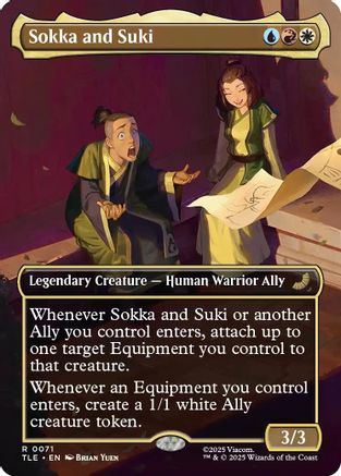 Sokka and Suki (Borderless) (TLE-071) [Avatar: The Last Airbender: Eternal-Legal]