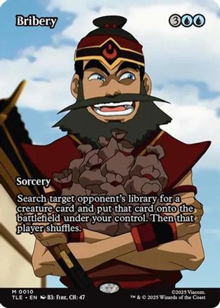 Bribery (Borderless) (TLE-010) [Avatar: The Last Airbender: Eternal-Legal]