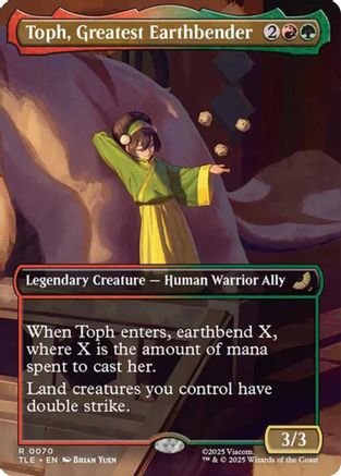 Toph, Greatest Earthbender (Borderless) (TLE-070) [Avatar: The Last Airbender: Eternal-Legal] Foil