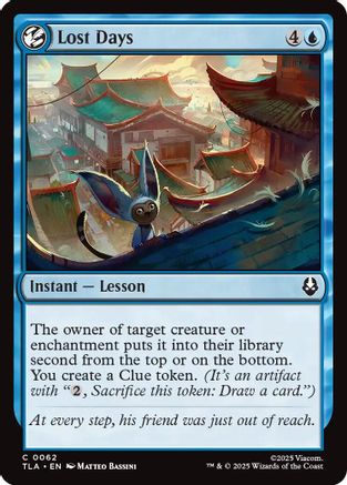 Lost Days (TLA-062) [Avatar: The Last Airbender] Foil