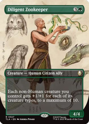 Diligent Zookeeper (Borderless) (TLA-327) [Avatar: The Last Airbender] Foil
