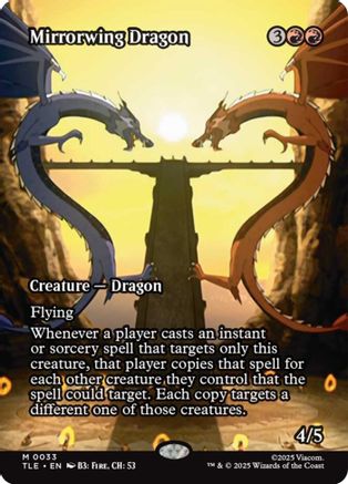 Mirrorwing Dragon (Borderless) (TLE-033) [Avatar: The Last Airbender: Eternal-Legal] Foil