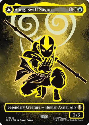 Aang, Swift Savior (Borderless) (Neon Ink Foil) (TLA-359) [Avatar: The Last Airbender] Foil