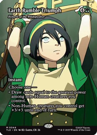 Earth Rumble Triumph - Return of the Wildspeaker (Borderless) (TLE-044) [Avatar: The Last Airbender: Eternal-Legal] Foil