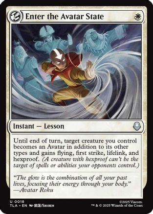 Enter the Avatar State (TLA-018) [Avatar: The Last Airbender] Foil