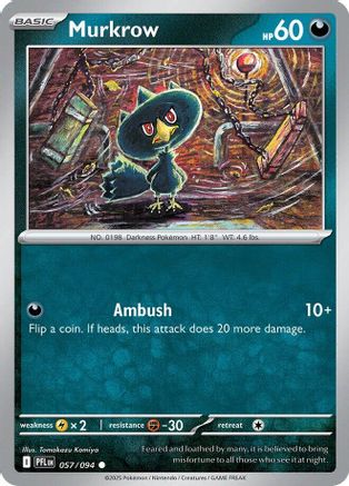 Murkrow (057) [ME02 Phantasmal Flames] Reverse Holofoil - Common