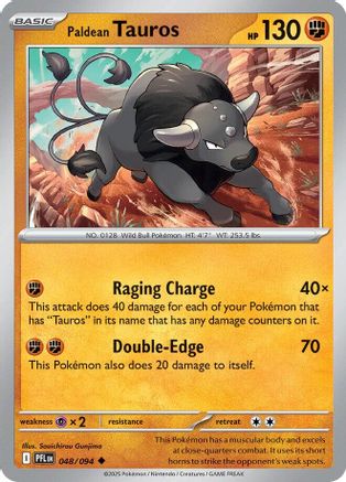 Paldean Tauros (048) [ME02 Phantasmal Flames] Reverse Holofoil - Uncommon
