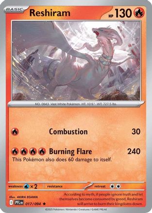 Reshiram (017) [ME02 Phantasmal Flames] Holofoil - Rare