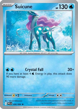 Suicune (026) [ME02 Phantasmal Flames] Holofoil - Rare