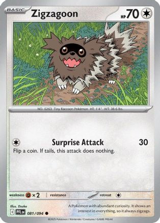 Zigzagoon (081) [ME02 Phantasmal Flames] Reverse Holofoil - Common
