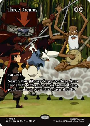 Three Dreams (Borderless) (TLE-008) [Avatar: The Last Airbender: Eternal-Legal]