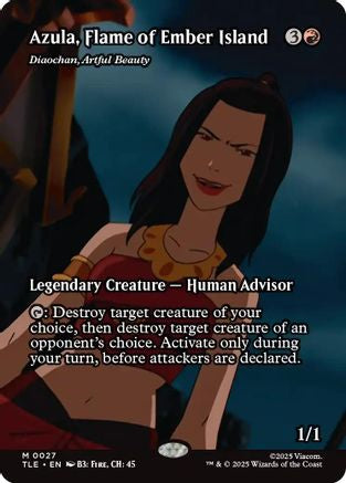 Azula, Flame of Ember Island - Diaochan, Artful Beauty (Borderless) (TLE-027) [Avatar: The Last Airbender: Eternal-Legal]