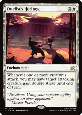 Duelist's Heritage (TLE-153) [Avatar: The Last Airbender: Eternal-Legal] Foil