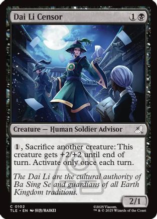 Dai Li Censor (TLE-102) [Avatar: The Last Airbender: Eternal-Legal] Foil