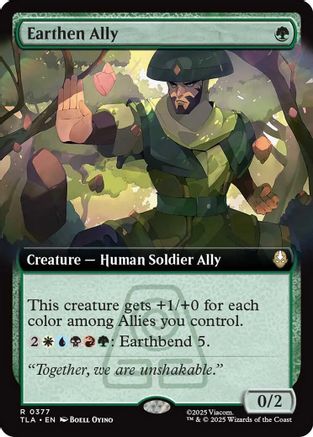 Earthen Ally (Extended Art) (TLA-377) [Avatar: The Last Airbender]