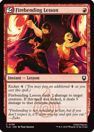 Firebending Lesson (TLA-138) [Avatar: The Last Airbender] Foil