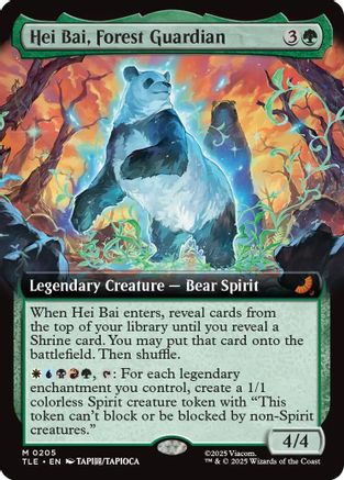Hei Bai, Forest Guardian (Extended Art) (TLE-205) [Avatar: The Last Airbender: Eternal-Legal] Foil