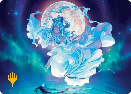 Yue, the Moon Spirit Art Card (Gold-Stamped Planeswalker Symbol) (ASTLA-007) [Art Series: Avatar: The Last Airbender]